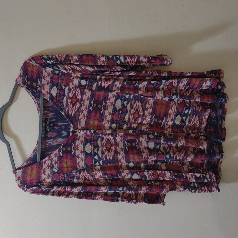 Lucky Brand 3/4 Sleeve Tunic Blouse